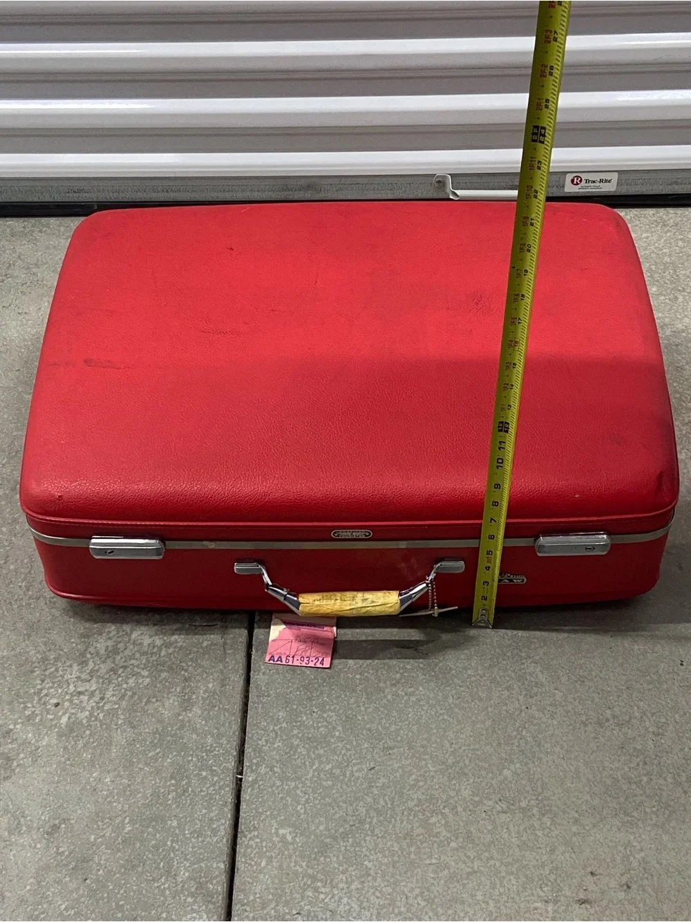 Vintage Red Nested Travel Case Set with Silver Trim Unisex